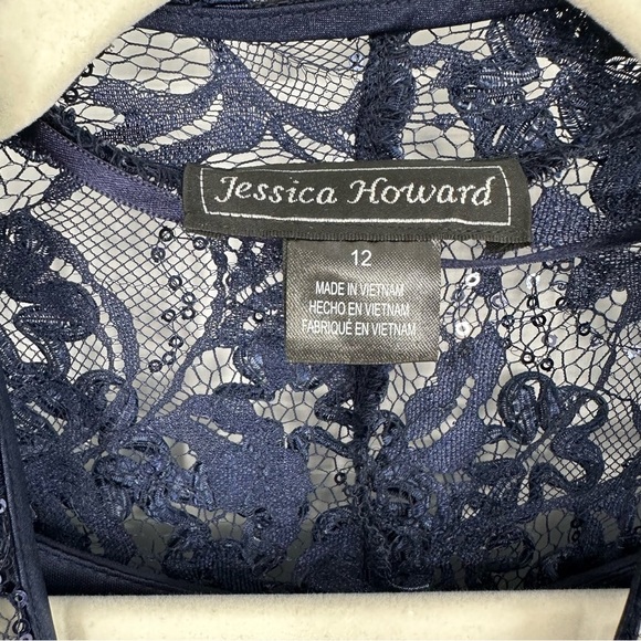 Jessica Howard Navy Formal Dress and Jacket Size 12 - Picture 3 of 5